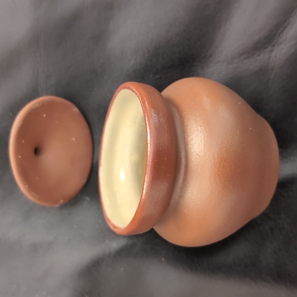 3 pieces Pigeon Forge Pottery brown with yellow interior glaze - Picture 10 of 13